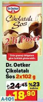 DR. OETKER ÇİKOLATALI SOS DR. OETKER ÇİKOLATALI SOS